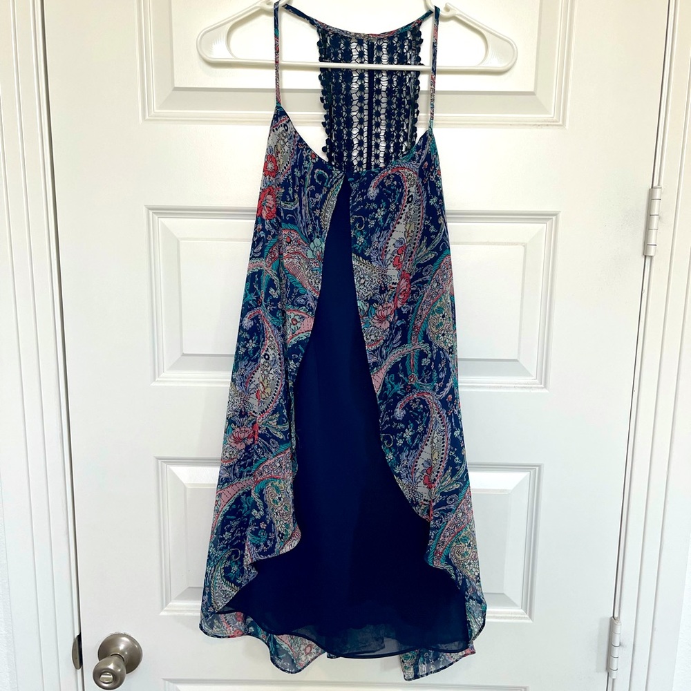 Navy paisley dress. Size 9/10